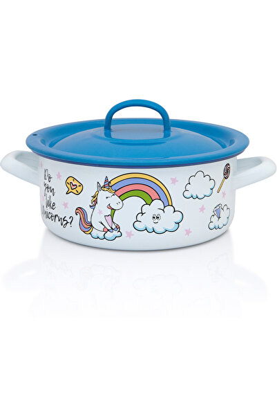 Metalac Cratita 0.75l cu capac Dino email/12cm/0.75l