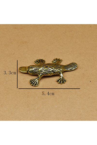 Choice Light Grey Vintage Brass Platypus Figurine Duckbill Ornament Metal Tea...