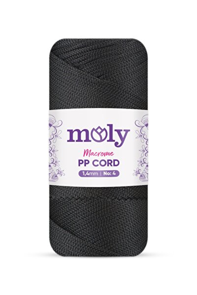 Moly Κορδόνι Μακραμέ Μόλυ 1.40 χιλιοστών (270 Μαύρο)