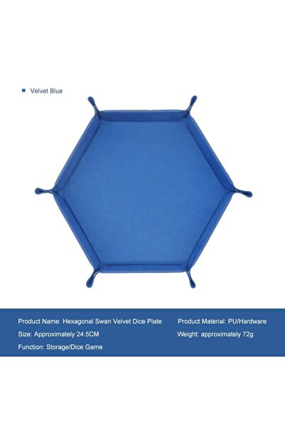 Choice 1pc blue 1pc Hexagonal Dice Tray and Miscellaneous Storage Box Board G...