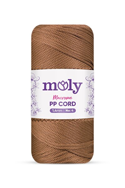 Moly Κορδόνι Μακραμέ Μόλυ 1.40 χιλιοστά (200 Καφέ)