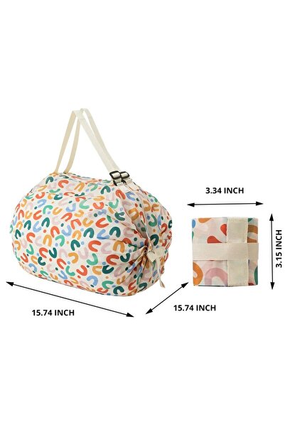 Choice Colored letters 1pc Foldable Shopping Bag Eco-friendly Waterproof Port...