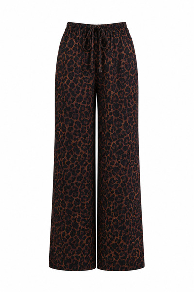 Kahve Leopar Desenli Pantolon