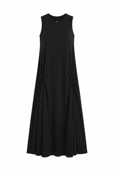 Zelish My Sister Black Sophisticated Ruched Detail Dress
