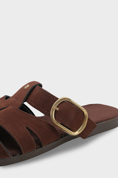 Capone Outfitters Hannie Gladyatör Kısa Topuklu Kadın Terlik