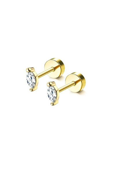 Choice S9-2pcs-golden 2 Pcs Hypoallergenic Tiny 20G Stainless Steel Stud Earr...