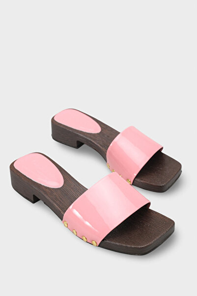 Capone Outfitters Fredrika Genuine Leather Patent Leather Women's Clogs Slippers
