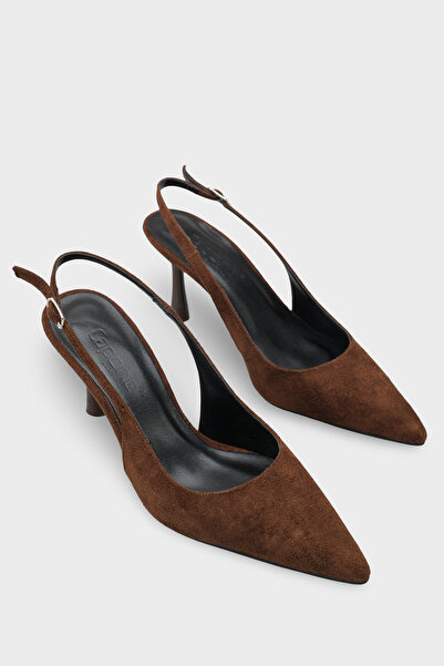 Capone Outfitters Moina Pointed Toe Mid-Heeled Women's Shoes with Back Strap