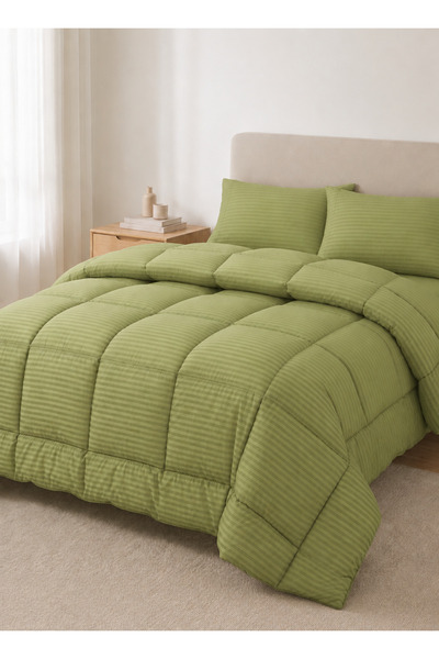 Hotel Linen Klub Stripe Comforter Set- Ultra Soft Brushed Microfiber Fabric, ...