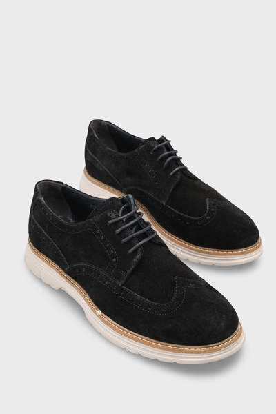 Capone Outfitters Joachim Genuine Leather Suede Lace-Up Inside Genuine Leathe...