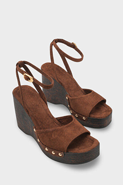 Capone Outfitters Aline Wedge Heeled Ankle Strap Women's Sandals