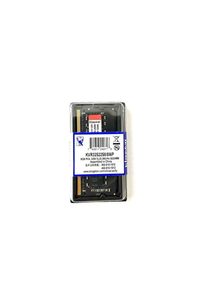 Kingston 8gb ddr4 3200mhz sodimm kvr32s22s8/8wp.