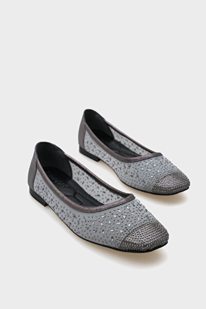 Capone Outfitters Balerini de damă Adore Blunt Toe Stone Dantela