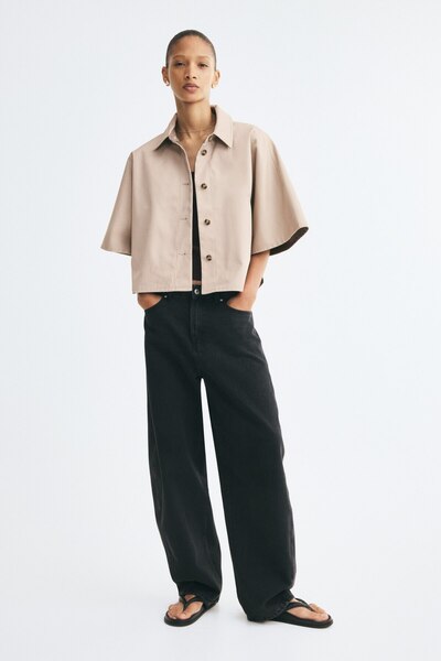 H&M Kısa Kollu Gabardin Ceket