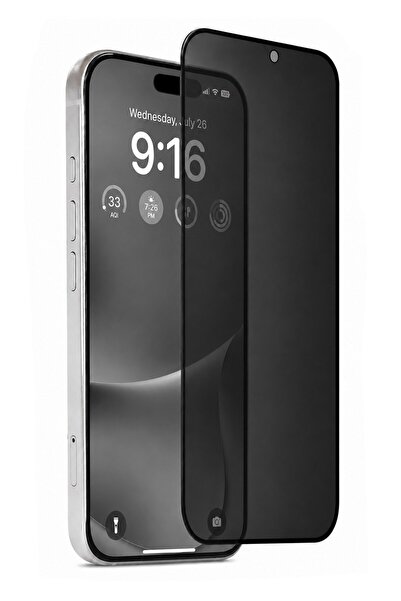 Vissona iPhone 17 Pro Max Uyumlu Hayalet Privacy %100 Gerçek Temperli Cam Ekr...