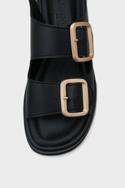 Capone Outfitters Denice Dolgu Topuklu Çift Bantlı Tokalı Kadın Sandalet