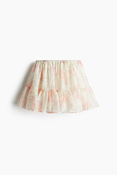H&M Farbalalı Mini Etek