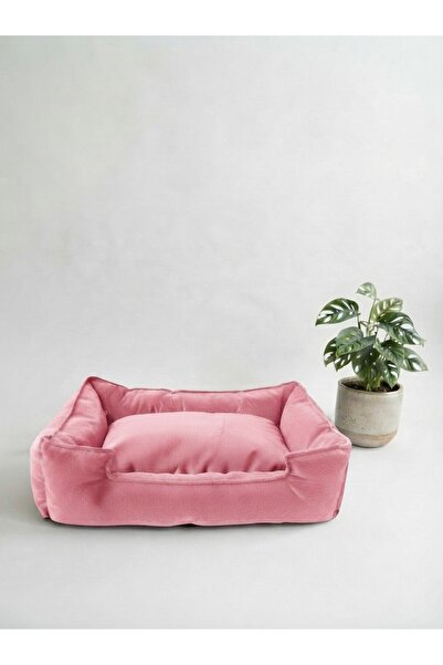 BRT Pet Kedi Yatağı, Küçük Irk Köpek Yatağı 60x45 Pembe Tonlarda