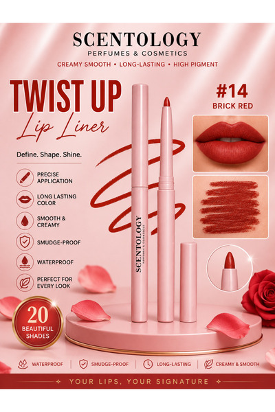 Scentology Doctor of perfums SCENTOLOGY Twist Up Lip Liner – Brick Red #14