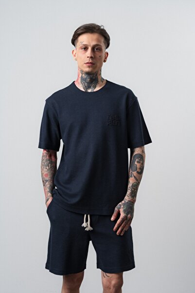 Respire Men's Regular Fit T-Shirt Navy Blue