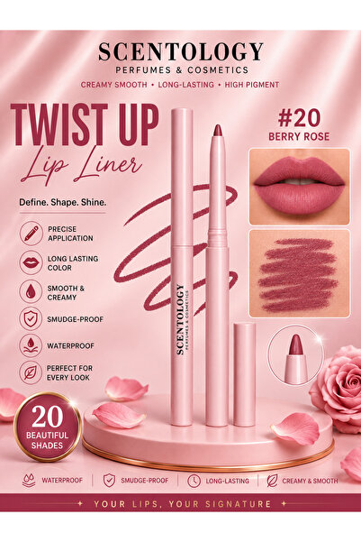 Scentology Doctor of perfums SCENTOLOGY Twist Up Lip Liner – Berry Rose #20
