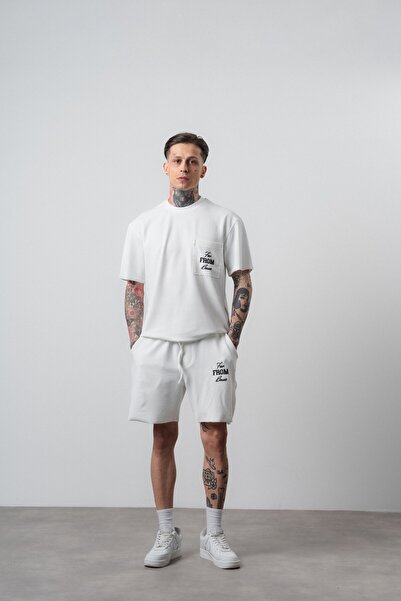Respire Set de tricou și pantaloni scurți pentru bărbați, cu imprimeu Far Fro...