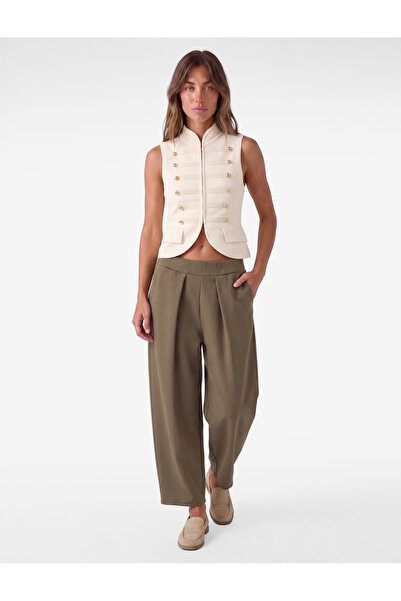 Koton Normal Waist Modal Fabric Barrel Trousers with Side Pockets