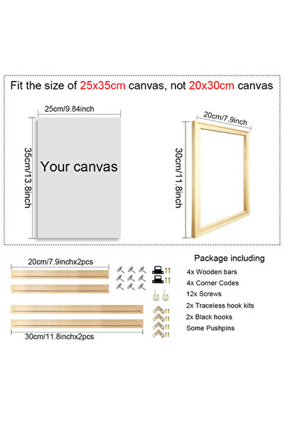 Choice20 20x30cm Frame Factory Natural Wooden Picture Frame For Wall Canvas F...