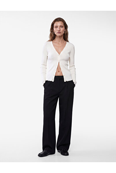 Koton Viscose Long Sleeve V-Neck Knitwear Cardigan