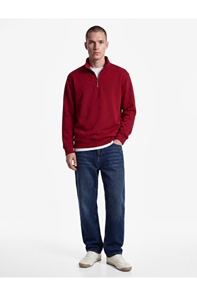 Koton Shawl Collar Regular Fit Long Sleeve Zippered Sweatshirt