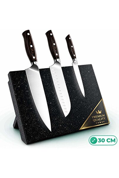 Timebox Suport magnetic pentru cuțite din lemn + magnet, pentru 7/9 cuțite, f...