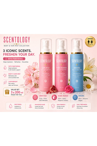 Scentology Doctor of perfums Scentology Best Sellers Body & Hair Mist Set – 3...
