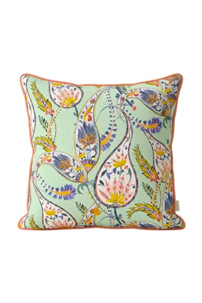 white rabbit home غطاء وسادة منقوشة بيزلي