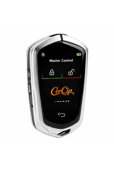 CerCip Smart Car Key with Display 858 Silver, Keyless Entry Activation, 4 but...