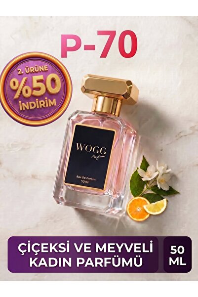 WOGG PARFÜM Lady Millionss P70 Kadın Parfümü 50 ML EDP – Meyvemsi, Lüks ve Ka...