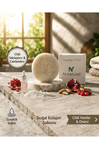 N-naturel Doğal El Yapımı Kolajen Sabun- Yaşlanma ve Kırışıklık Karşıtı