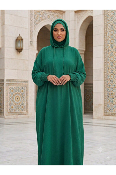 Generic Brand Free Size Women's Prayer Hijab with Integrated Headscarf and Veil