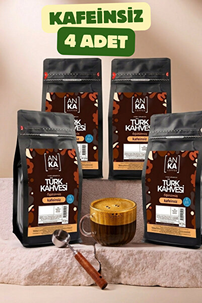 ANKA Coffee Caffeine-Free Ground Turkish Coffee 200g X4 4-Pack