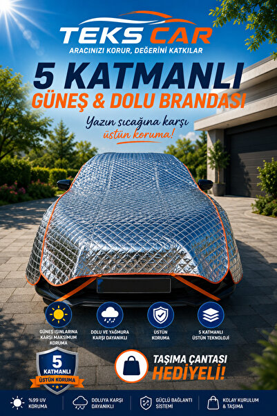TEKS CAR Güneş Koruyucu, Ultra Sağlam, Dolu Koruyucu Üniversal Oto Üst Brandası