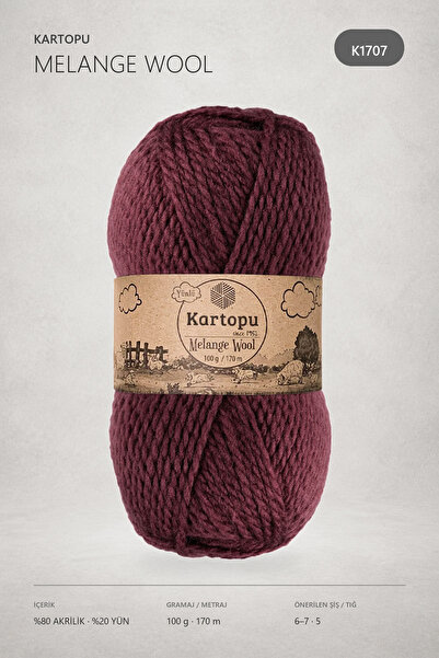 Genel Markalar Melange Wool Yünlü El Örgü Ipi K1707