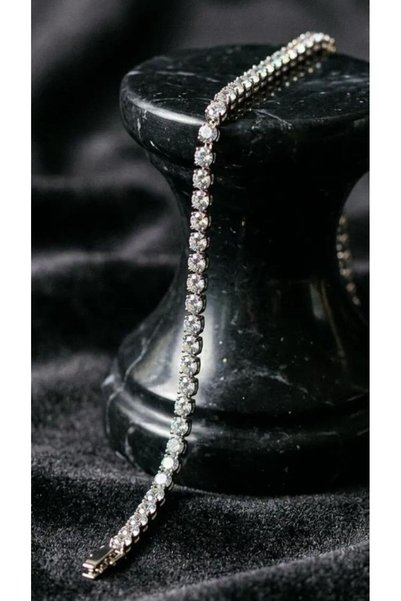 ZEY Steel Waterway Bracelet Silver Color Zircon Stone Elegant Women's Bracelet