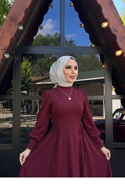 Dm Life Krep Kumaş Likralı Kumaş Yapısıyla Çapraz Bağlamalı Detaylı Abiye