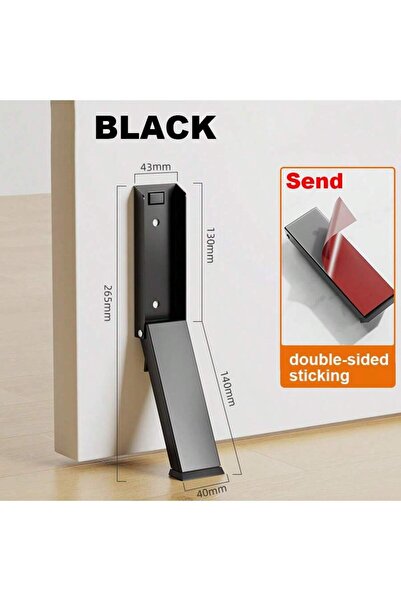 Choice 1pc 1pc black No-Slip Door Stopper: 1-Pack Heavy Duty Foldable Steel S...