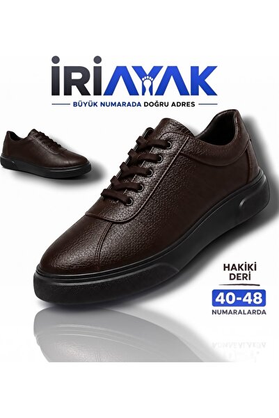 İriayak Large Size Genuine Leather 40-48 / Comfortable Sole Casual Shoes / Me...