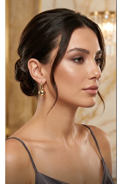 XUPING JEWELRY Xuping Paslanmaz Kararmaz 14 Ayar Altın Kaplama Şık Küpeler