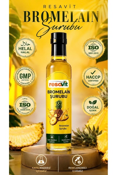 RESAVİT Bromelain Ananas İçeren Detox Şurubu 250 ml