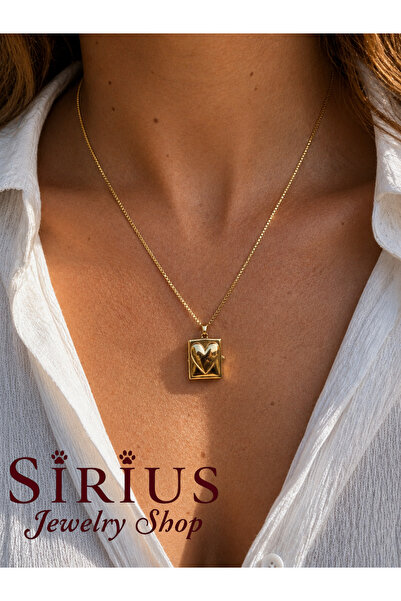 sirius jewelry 925 Gümüş | Kalpli Madalyon Fotoğraflı Kolye