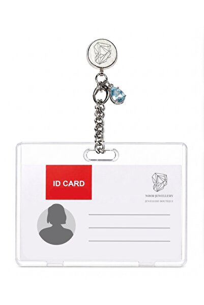 NOOR JEWELLERY ID CARD HOLDER-BLUE