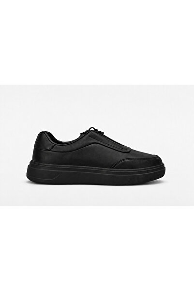 Tk Men's Black Sneakers for Daily Wear, Orthopedic, Thick Sole Walking Shoes
