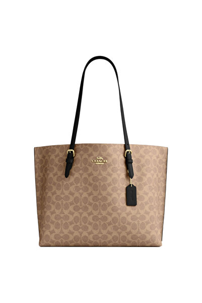 Coach Γυναικεία τσάντα Mollie Tote 25 από καμβά Signature, Καφέ